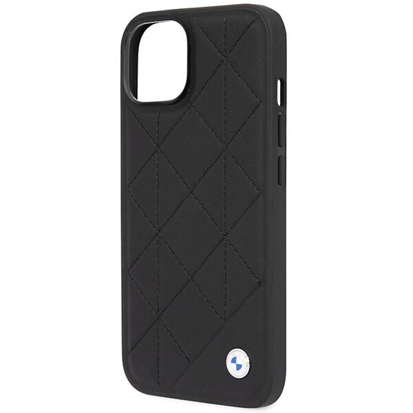 Etui BMW BMHCP14S22RQDK iPhone 14 6.1" black Leather Quilted цена и информация | Telefonide kaitsekaaned ja -ümbrised | hansapost.ee