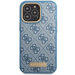Guess GUHMP14XU4GPRB iPhone 14 Pro Max 6,7" blue hard case 4G Logo Plate MagSafe hind ja info | Telefonide kaitsekaaned ja -ümbrised | hansapost.ee