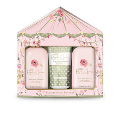 Kinkekomplekt naistele Baylis & Harding Royale Garden Rose, Poppy & Vanilla Luxury Trio Bathing: kehapesuvahend 300 ml + dušikreem 300 ml + ihupiim 200 ml. hind ja info | Dušigeelid, õlid | hansapost.ee