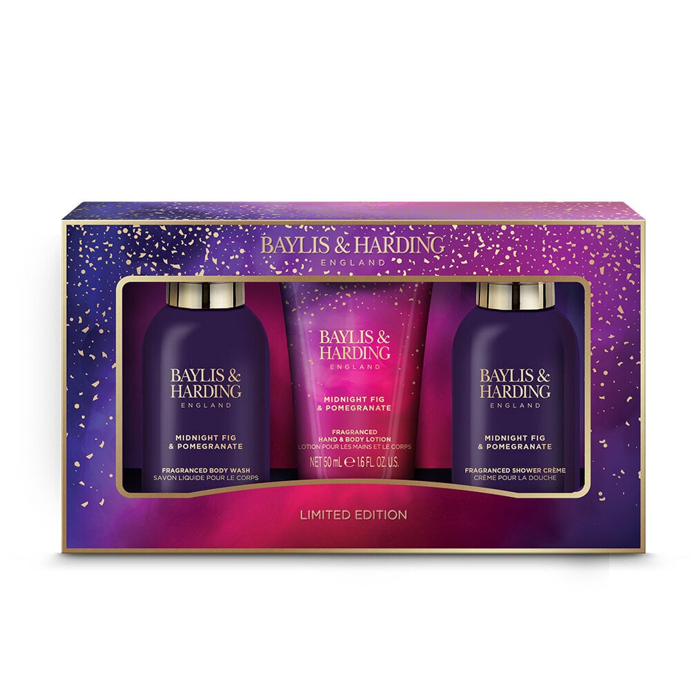 Kinkekomplekt naistele Baylis & Harding Midnight Fig & Pomegranate Luxury Bathing Mini Treats цена и информация | Dušigeelid, õlid | hansapost.ee