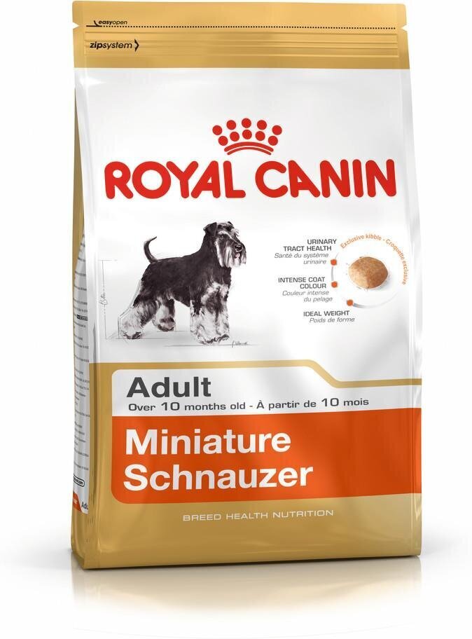 Royal Canin Miniature Schnauzer Adult täiskasvanud kääbusšnautseritele 7.5 kg hind ja info | Koerte kuivtoit ja krõbinad | hansapost.ee