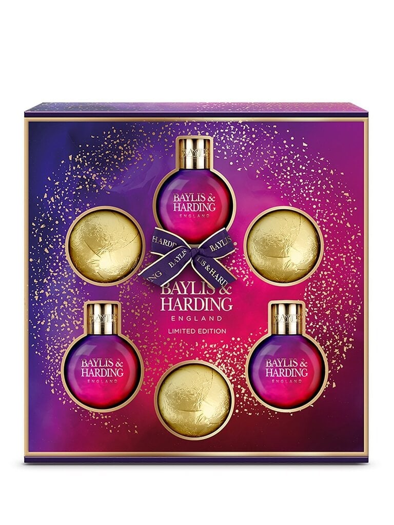 Kinkekomplekt naistele Baylis & Harding Midnight Fig & Pomegranate Festive Bauble Bath & Shower цена и информация | Dušigeelid, õlid | hansapost.ee