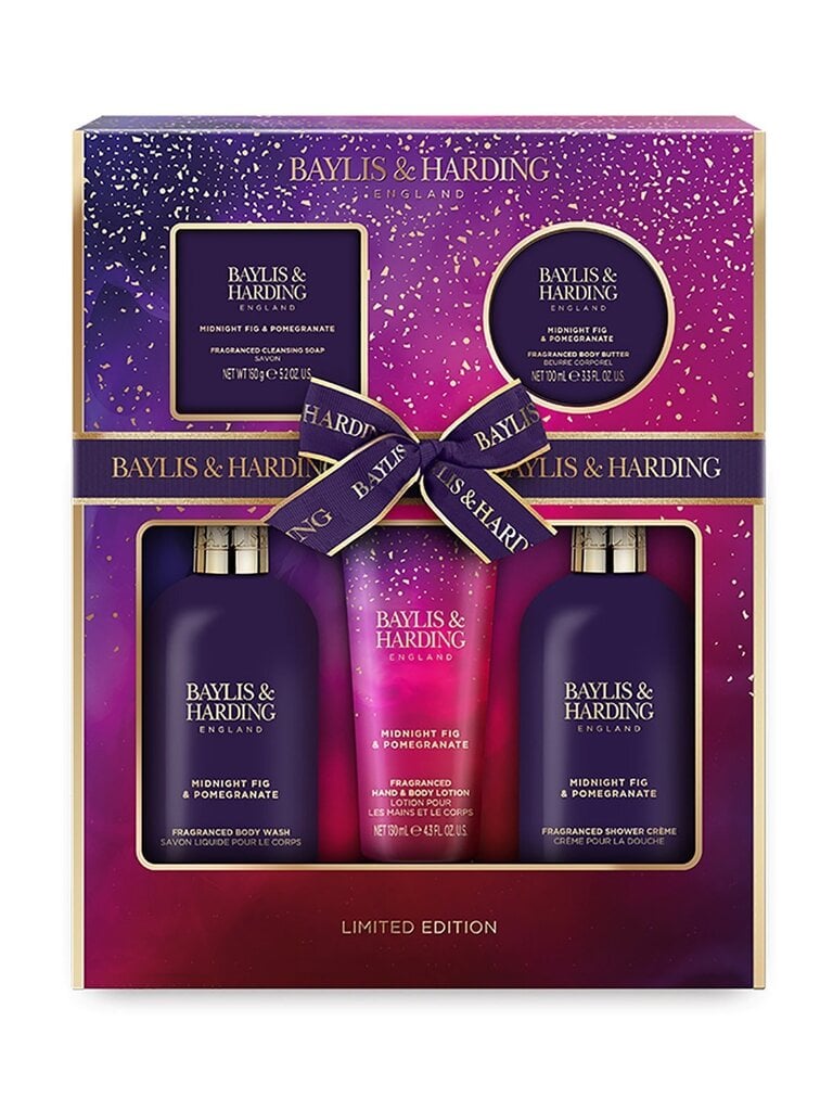 Kinkekomplekt naistele Baylis & Harding Midnight Fig & Pomegranate Perfect Pamper цена и информация | Dušigeelid, õlid | hansapost.ee