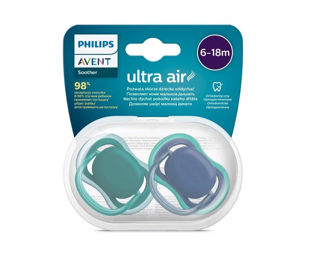 Lutt Philips Avent Ultra Air, 6-18 kuud, 2 tk. hind ja info |  Lutid | hansapost.ee