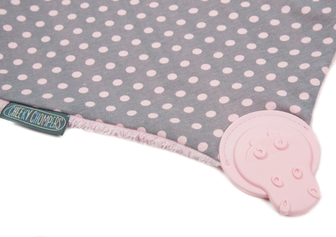 CHEEKY CHOMPERS närimisrätt Polka Dot Pink 035 hind ja info | Beebide mänguasjad | hansapost.ee