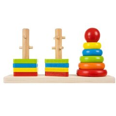 Деревянный развивающийся пазл Kruzzel, башни цена и информация | Развивающие игрушки для детей | hansapost.ee