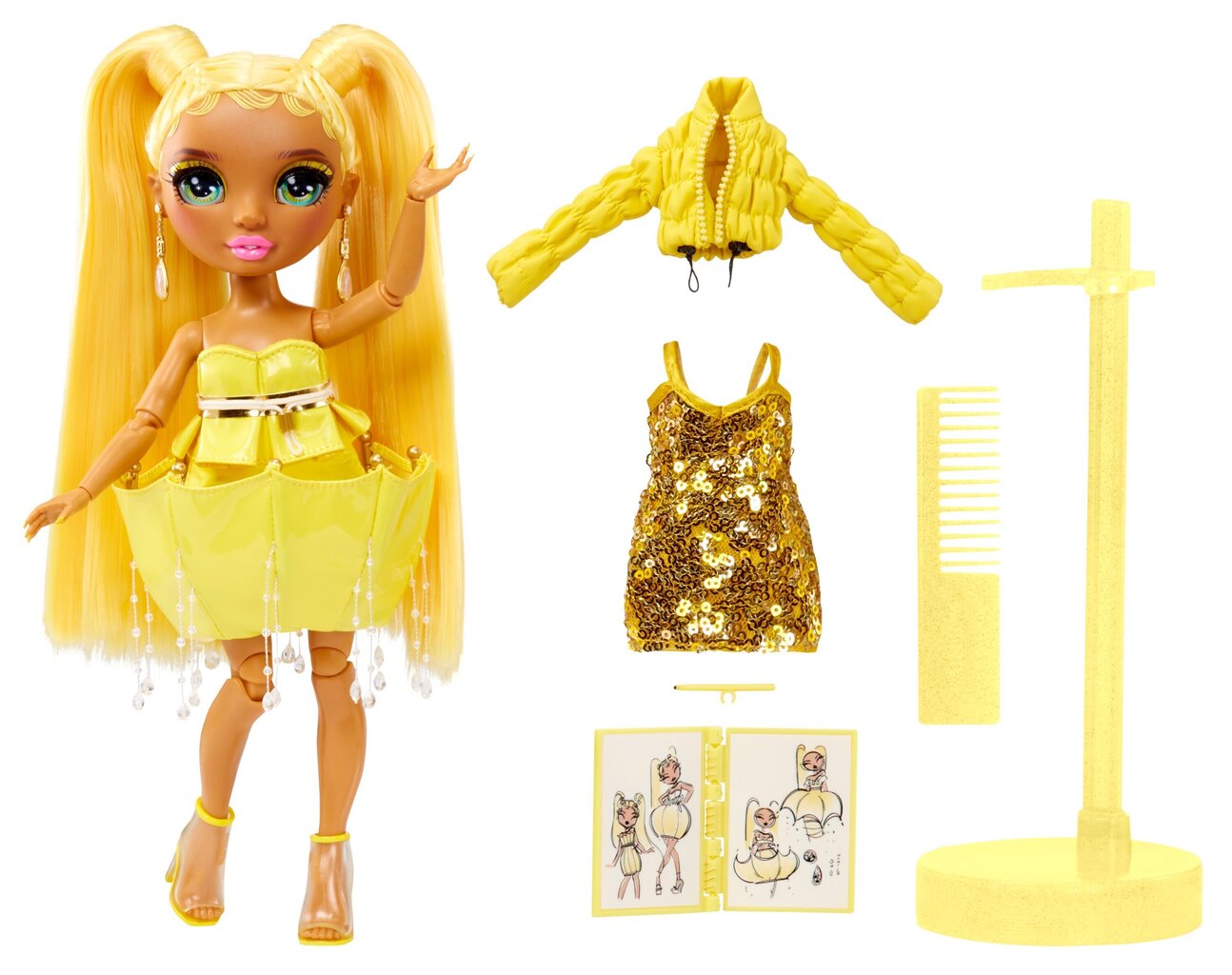 Nukk Rainbow High dolls Fantastic Fashion, kollane, 33 cm цена и информация | Mänguasjad tüdrukutele | hansapost.ee