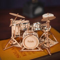 Puidust konstruktor Drum Kit цена и информация | Конструкторы и кубики | hansapost.ee