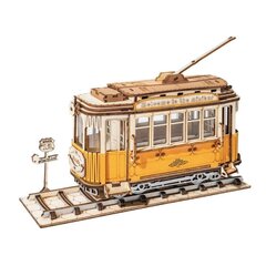Деревянный конструктор Robotime Ретро трамвай цена и информация | Конструкторы и кубики | hansapost.ee
