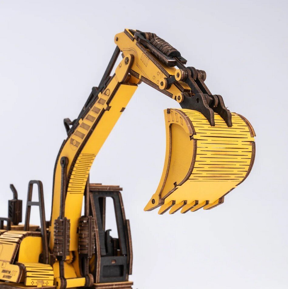 3D puidust konstruktor Excavator hind ja info | Klotsid ja konstruktorid | hansapost.ee