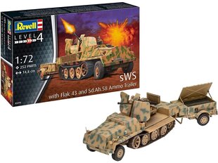 Revell - sWs mit Flak-Aufbau als Sfl. Mit 3,7 cm Flak 43, 1/72, 03293 цена и информация | Конструкторы и кубики | hansapost.ee