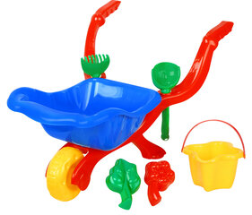 Детская пластиковая тачка с песочными игрушками "Набор для садовника" 4IQ. цена и информация | Игрушки (пляж, вода, песок) | hansapost.ee