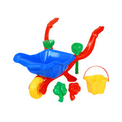 Laste plastikust käru liivamänguasjadega „Aedniku komplekt” 4IQ price and information | Beach and outdoor toys | hansapost.ee