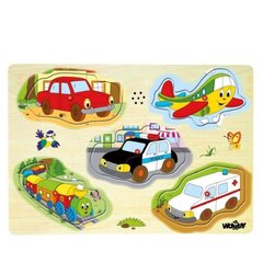 Puidust pusle - sõidukid Woody 90331 hind ja info | Beebide mänguasjad | hansapost.ee