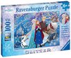 Ravensburgeri pusle Frozen glitteriline lumi 100tk 13610 цена и информация | Pusled lastele ja täiskasvanutele | hansapost.ee