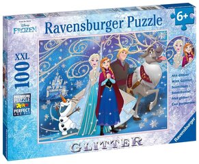 Пазл Ravensburger Frozen сверкающий снег, 100 д. цена и информация | Пазлы | hansapost.ee