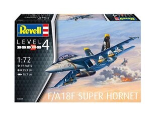 Сборная пластиковая модель Revell - F/A18F Super Hornet, 1/72, 03834 цена и информация | Конструкторы и кубики | hansapost.ee