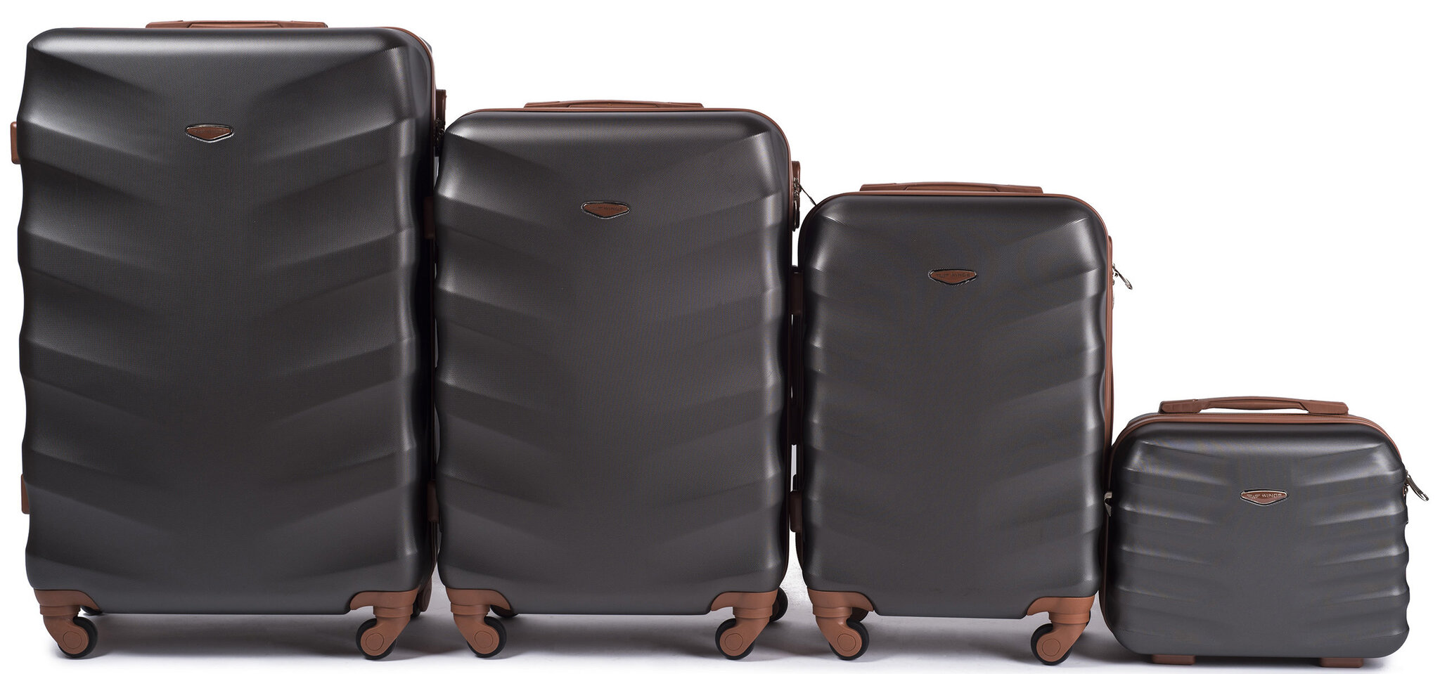 4 osaline kohvrite komplekt Wings 402-4, must hind ja info | Kohvrid, reisikotid | hansapost.ee
