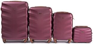 4-osaline kohvrite komplekt Wings 402-4, punane hind ja info | Kohvrid, reisikotid | hansapost.ee