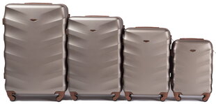 Комплект из 4 чемоданов Wings 402-4, цвет шампанского цена и информация | Чемоданы, дорожные сумки | hansapost.ee