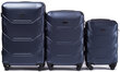 3-osaline kohvrite komplekt Wings 147-3, tumesinine цена и информация | Kohvrid, reisikotid | hansapost.ee