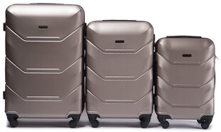 3-osaline kohvrite komplekt Wings 147-3, helepruun hind ja info | Kohvrid, reisikotid | hansapost.ee