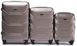 3-osaline kohvrite komplekt Wings 147-3, helepruun цена и информация | Kohvrid, reisikotid | hansapost.ee