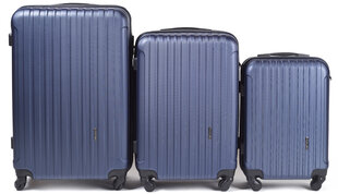 Комплект из 3 чемоданов Wings 2011-3, темно-синий цена и информация | Чемоданы, дорожные сумки | hansapost.ee