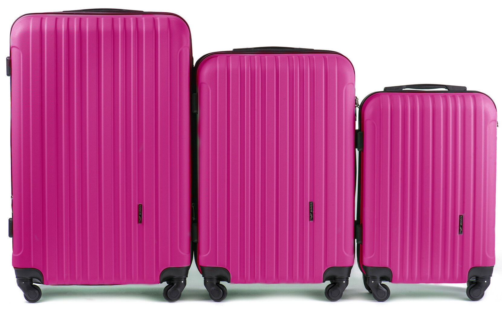 3-osaline kohvrite komplekt Wings 2011-3, roosa hind ja info | Kohvrid, reisikotid | hansapost.ee