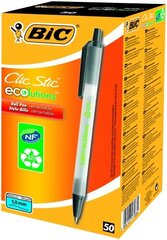 Pastapliiatsid BIC ECO CLICSTIC BLACK 1.0 mm, must, 50 tk 175884 цена и информация | Письменные принадлежности | hansapost.ee