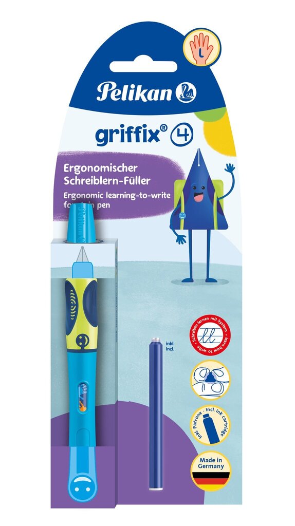 Täitepliiats Griffix-4 "L" neon fresh blue bls цена и информация | Kirjutusvahendid | hansapost.ee