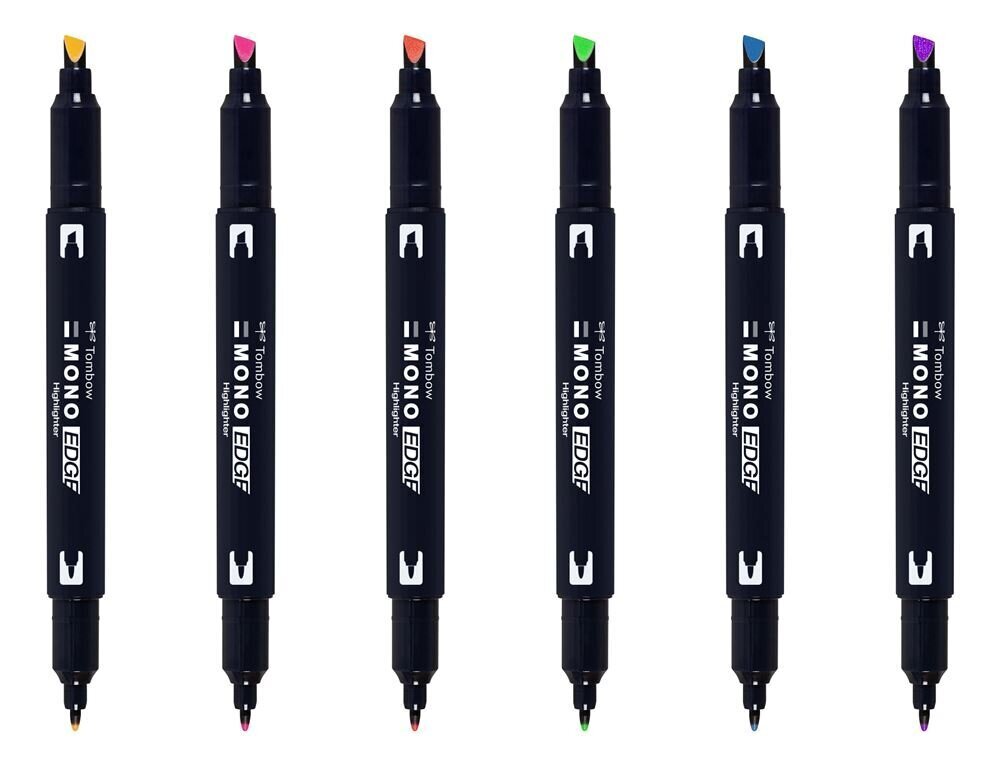 Markerite komplekt TOMBOW Mono Edge, 6 värvi hind ja info | Kunstitarbed, voolimise tarvikud | hansapost.ee