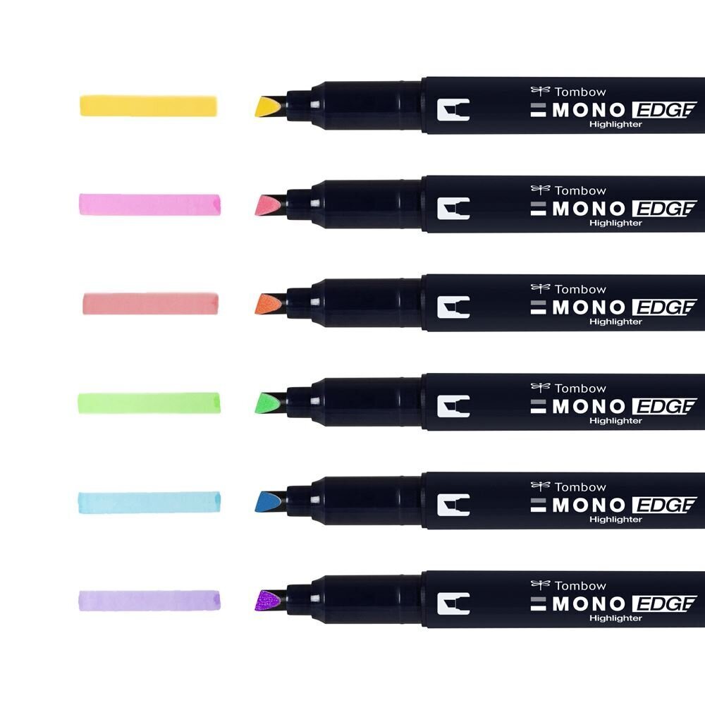 Markerite komplekt TOMBOW Mono Edge, 6 värvi hind ja info | Kunstitarbed, voolimise tarvikud | hansapost.ee