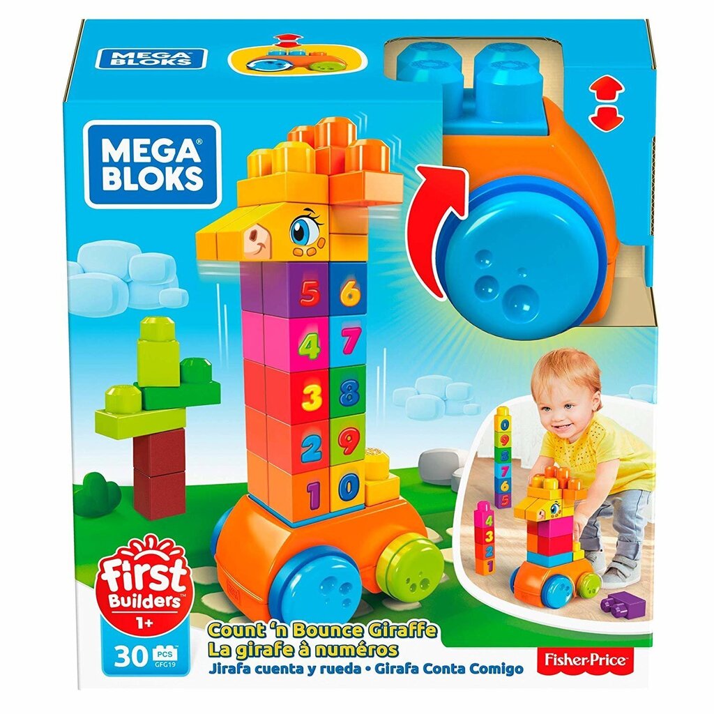 Mega Bloks komplekt „Kaelkirjak" Mega Bloks, 30 osaline, GFG19 цена и информация | Beebide mänguasjad | hansapost.ee