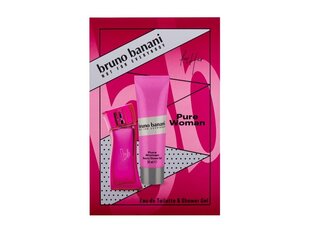 Komplekt Bruno Banani Pure naistele: tualettvesi EDT, 30 ml + dušigeel, 50 ml цена и информация | Женские духи | hansapost.ee