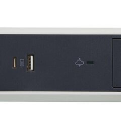 Legrand Kaitsepikenduskaabel 5x2PZ + USB A / C 1,5m, valge hind ja info | Pikendusjuhtmed | hansapost.ee