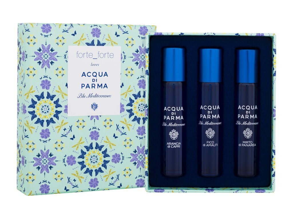 Komplekt Acqua di Parma Blu Mediterraneo forte naistele: parfüümvesi EDP, 3x12 ml цена и информация | Parfüümid naistele | hansapost.ee