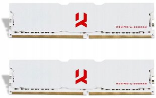 GOODRAM DDR4 16 ГБ 3600 МГц ДВУХКАНАЛЬНЫЙ КОМПЛЕКТ IRDM PRO CRIMSON WHITE цена и информация | Объём памяти (RAM) | hansapost.ee