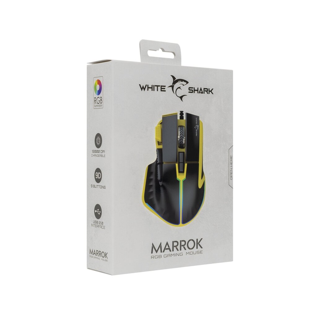 White Shark GM-9006 Marrok Yellow RGB hind ja info | Arvutihiired | hansapost.ee