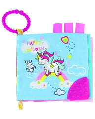 Riidest närimisosaga raamat KikkaBoo Happy Unicorn цена и информация | Игрушки для малышей | hansapost.ee