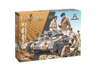 Italeri - Crusader III w/ British Crew El Alamein 1942-2022, 1/35, 6592 цена и информация | Italeri Товары для детей и младенцев | hansapost.ee