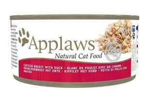 Applaws Cat Tin с курицей и уткой, 12х(6х70г) цена и информация | Кошачьи консервы | hansapost.ee