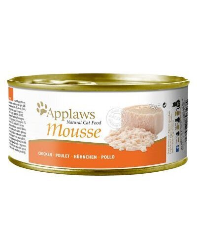 Applaws Cat Mousse koos kanaga, 12x(6x70g) hind ja info | Kassikonservid | hansapost.ee