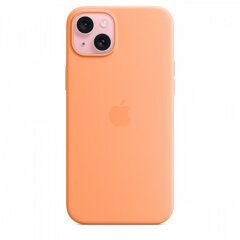 Apple iPhone 15 Plus Silicone Case with MagSafe - Orange Sorbet MT173ZM/A price and information | Telefonide kaitsekaaned ja -ümbrised | hansapost.ee