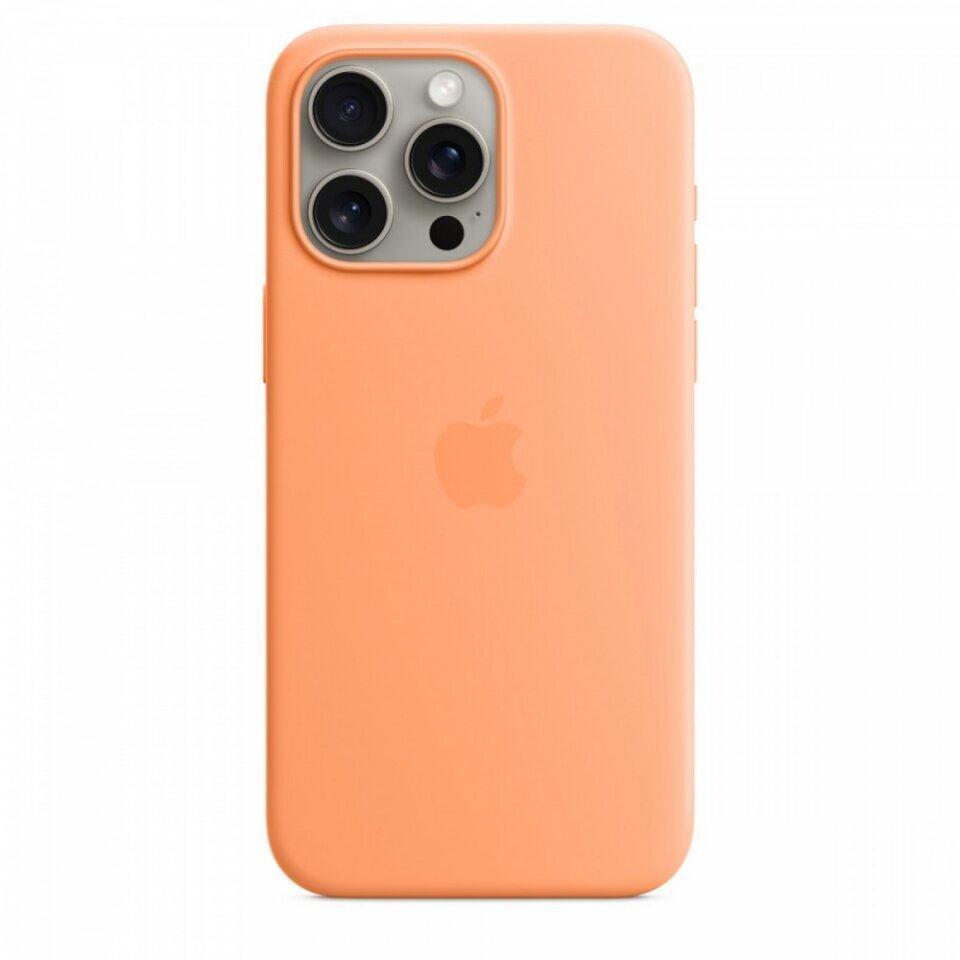 Apple iPhone 15 Pro Max Silicone Case with MagSafe - Orange Sorbet MT1W3ZM/A цена и информация | Telefonide kaitsekaaned ja -ümbrised | hansapost.ee