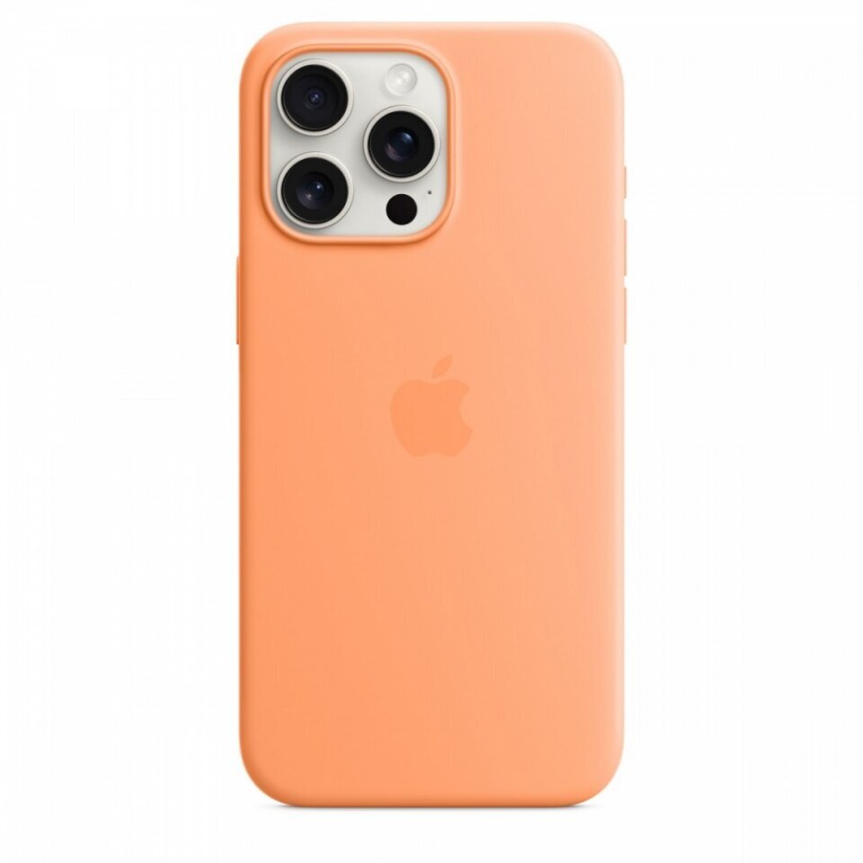 Apple iPhone 15 Pro Max Silicone Case with MagSafe - Orange Sorbet MT1W3ZM/A цена и информация | Telefonide kaitsekaaned ja -ümbrised | hansapost.ee