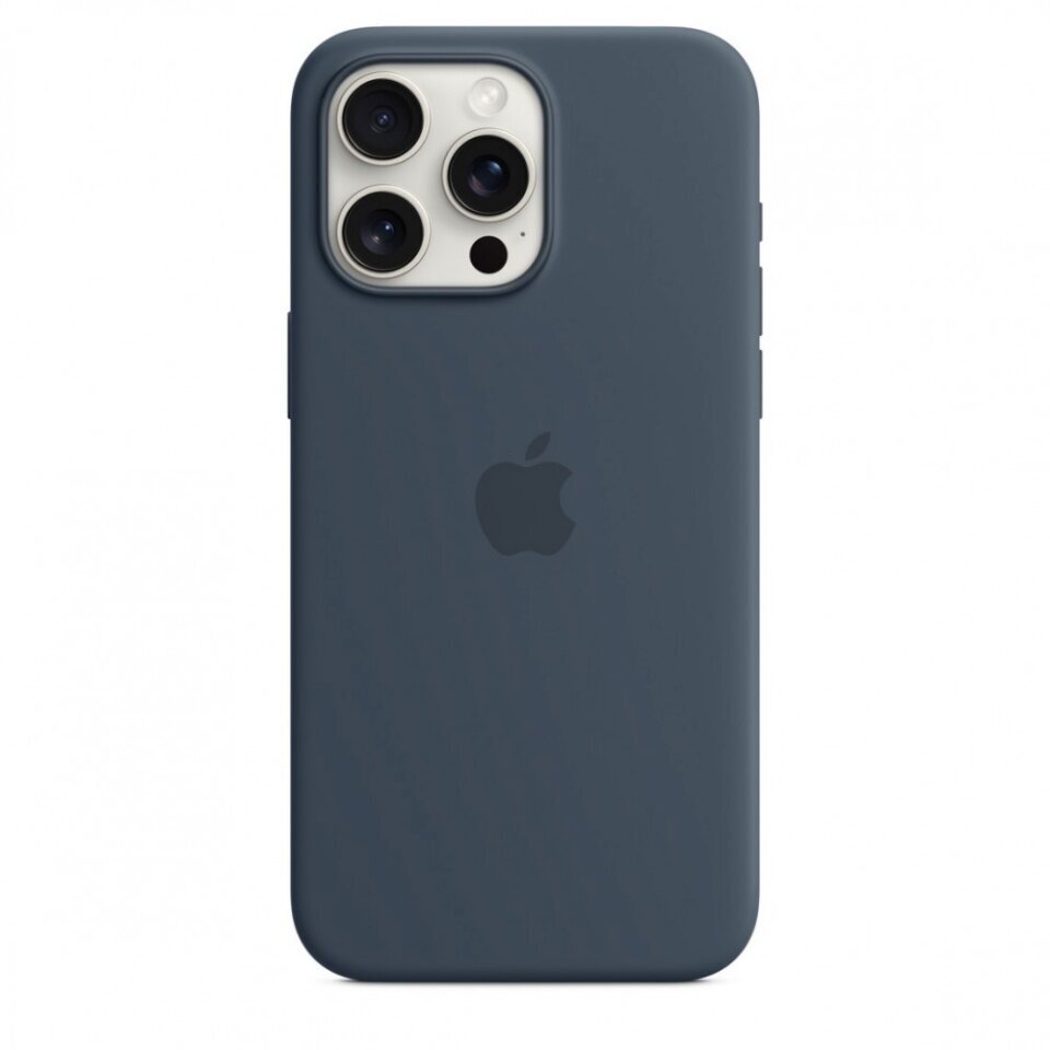 Apple iPhone 15 Pro Max Silicone Case with MagSafe - Storm Blue MT1P3ZM/A цена и информация | Telefonide kaitsekaaned ja -ümbrised | hansapost.ee