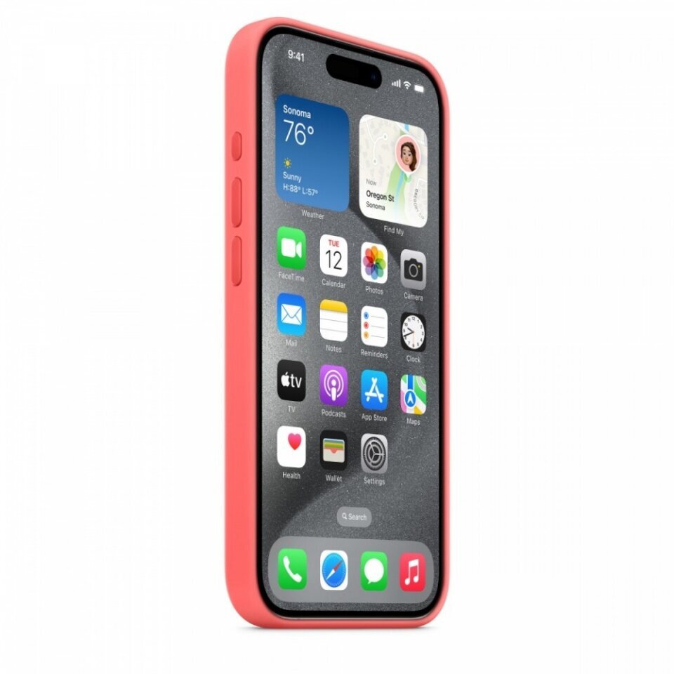 Apple iPhone 15 Pro Silicone Case with MagSafe - Guava MT1G3ZM/A hind ja info | Telefonide kaitsekaaned ja -ümbrised | hansapost.ee