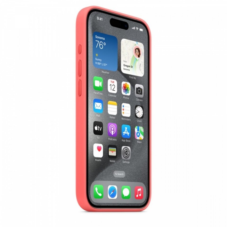 Apple iPhone 15 Pro Silicone Case with MagSafe - Orange Sorbet MT1H3ZM/A цена и информация | Telefonide kaitsekaaned ja -ümbrised | hansapost.ee