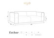Diivan Milo Casa Esther, 248x103x78 cm, lilla цена и информация | Diivanvoodid ja diivanid | hansapost.ee
